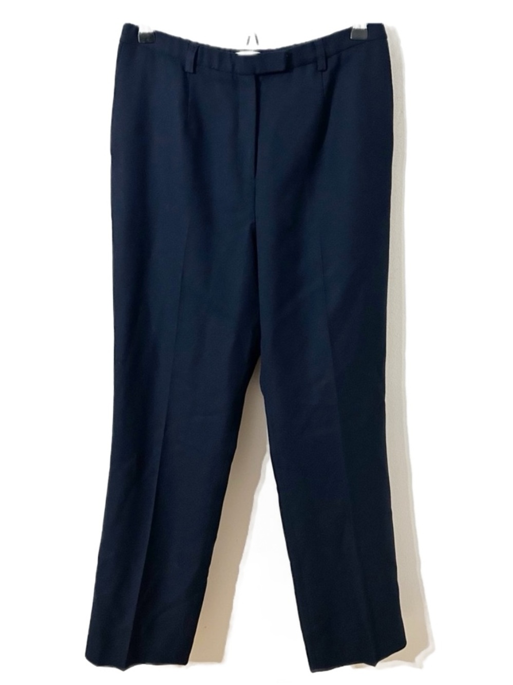Pendleton Virgin Wool Fully Lined Straight-Leg Trousers Size 8 Navy Blue